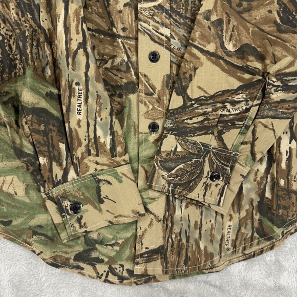Hunting Shirt Mens Large Realtree Camo Ripstop Vintage Gander Mountain USA Field - Picture 8 of 13
